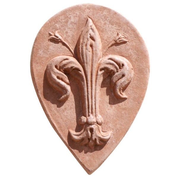 Giglio di Firenze liscio in goccia Terracotta Impruneta