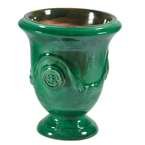 Klassische Anduze-Vase, Farbe Grün klassich