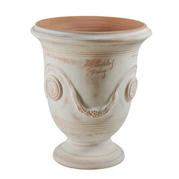 Klassische Anduze-Vase mit patinierter Oberfläche