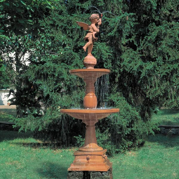 Fontana con due vasche - Terracotta Impruneta