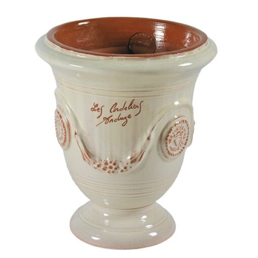 Klassische Anduze-Vase, Farbe Elfenbein