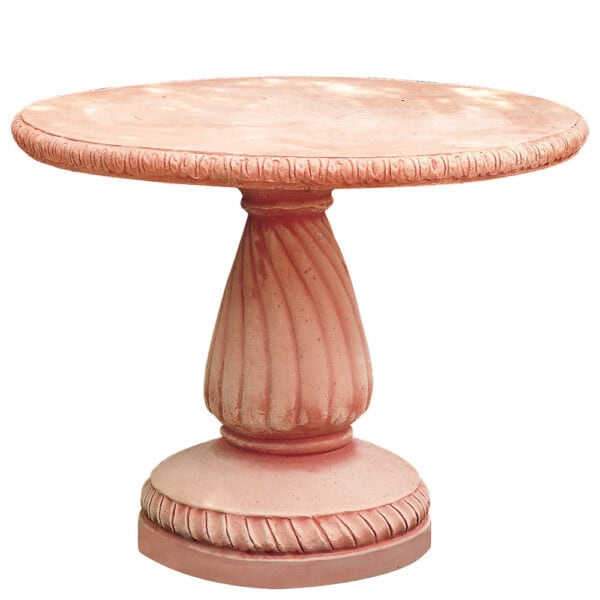 Tavolo da tè decorato con foglie - Terracotta Impruneta