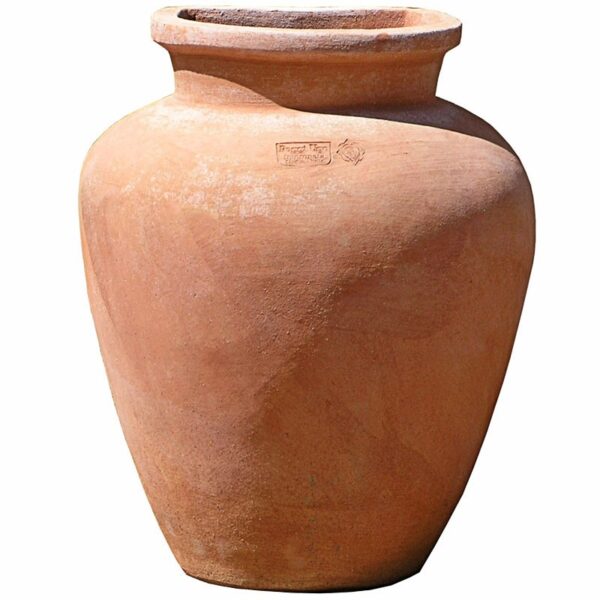 Orcio etrusco liscio a parete Terracotta Impruneta