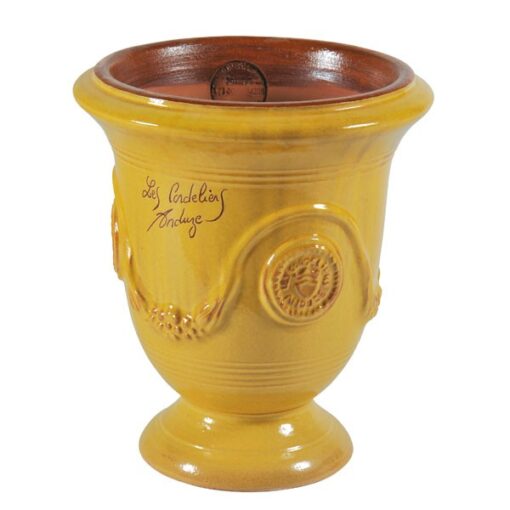 Klassische Anduze-Vase, Farbe Gelb