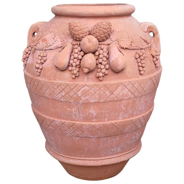 Orcio festonato a rilievo Terracotta Impruneta