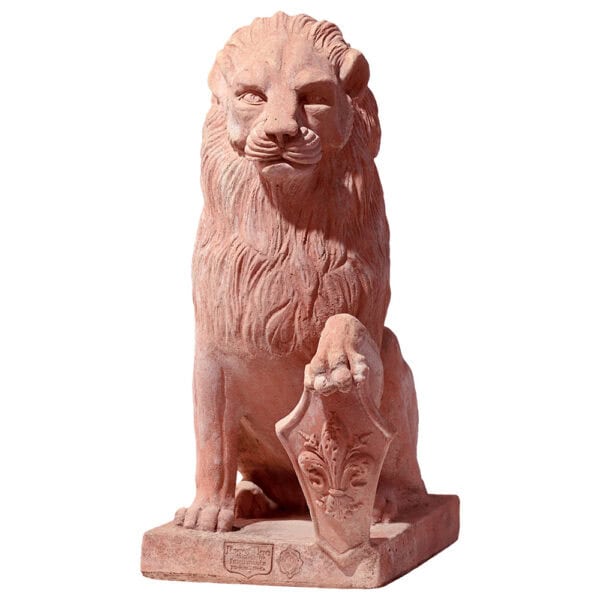 Leone seduto con stemma DX