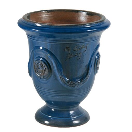 Klassische Anduze-Vase, Farbe Lavendelblau